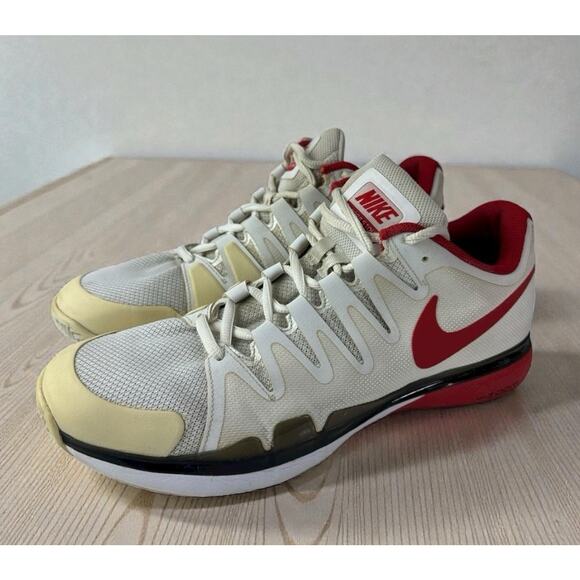 Nike Other - Nike ZOOM VAPOR 9.5 Tour Men's Tennis Shoes White University Red Size 11.5 *Flaw